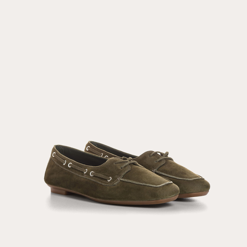 Hublo leather loafers velvet style boat