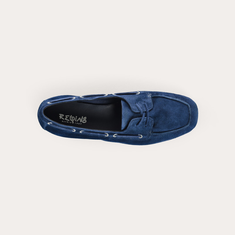 Hublo leather loafers velvet style boat