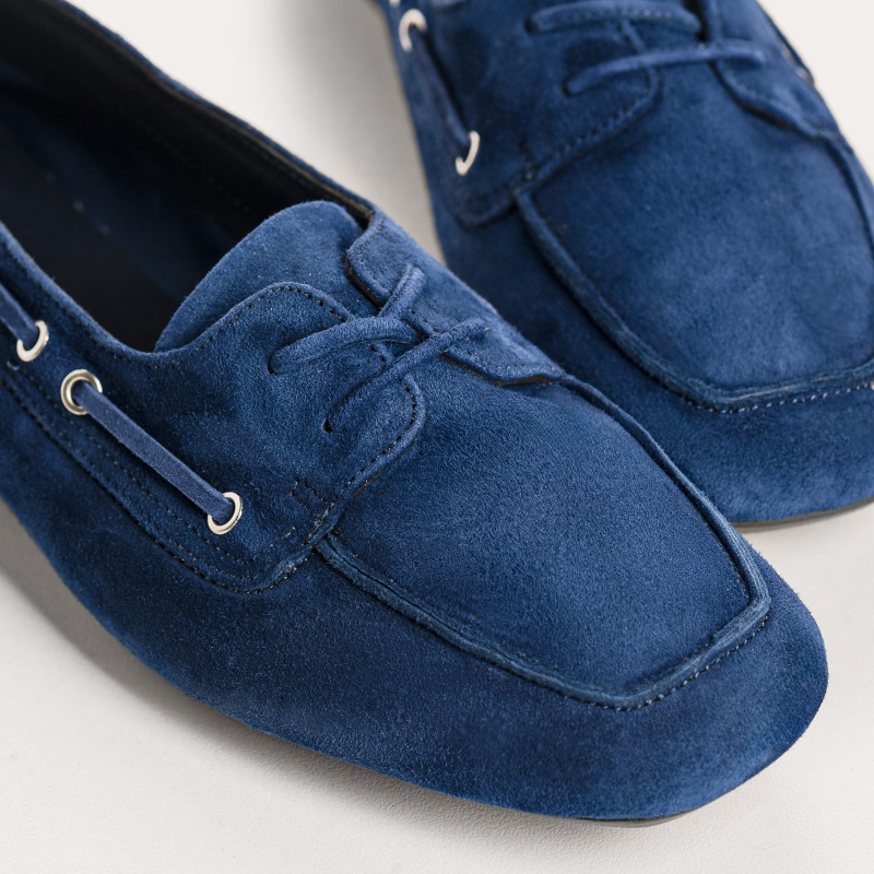 Hublo leather loafers velvet style boat