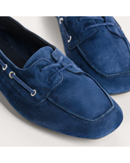 Mocassins Hublo en cuir velours style bateau | Reqins