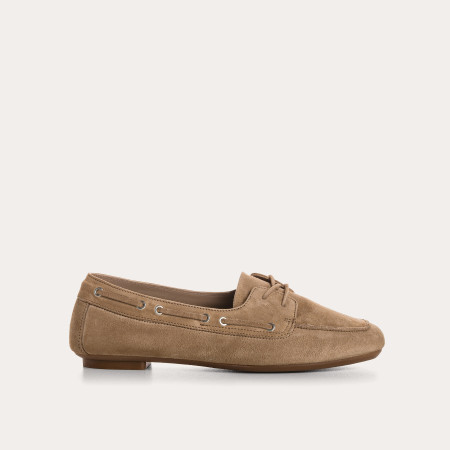 Mocassins Hublo en cuir velours style bateau | Reqins