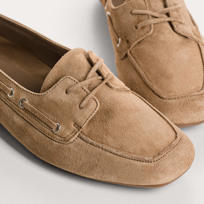 Mocassins Hublo en cuir velours style bateau | Reqins
