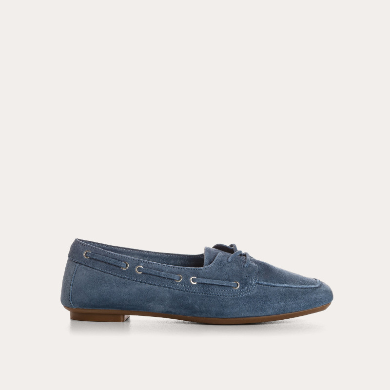 Hublo leather loafers velvet style boat