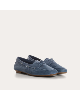 Hublo leather loafers velvet style boat