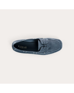Hublo leather loafers velvet style boat