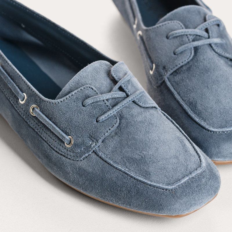 Hublo leather loafers velvet style boat