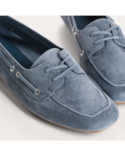 Mocassins Hublo en cuir velours style bateau | Reqins