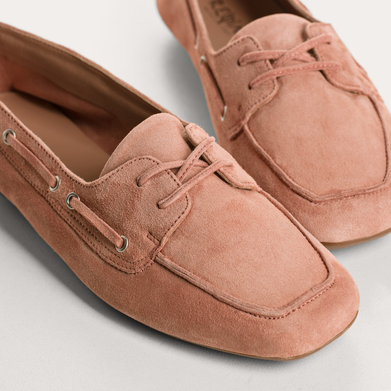 Hublo leather loafers velvet style boat