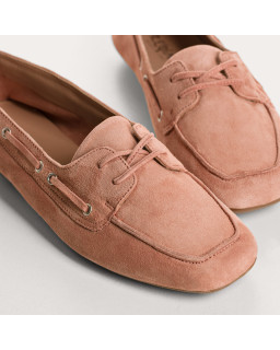 Mocassins Hublo en cuir velours style bateau | Reqins