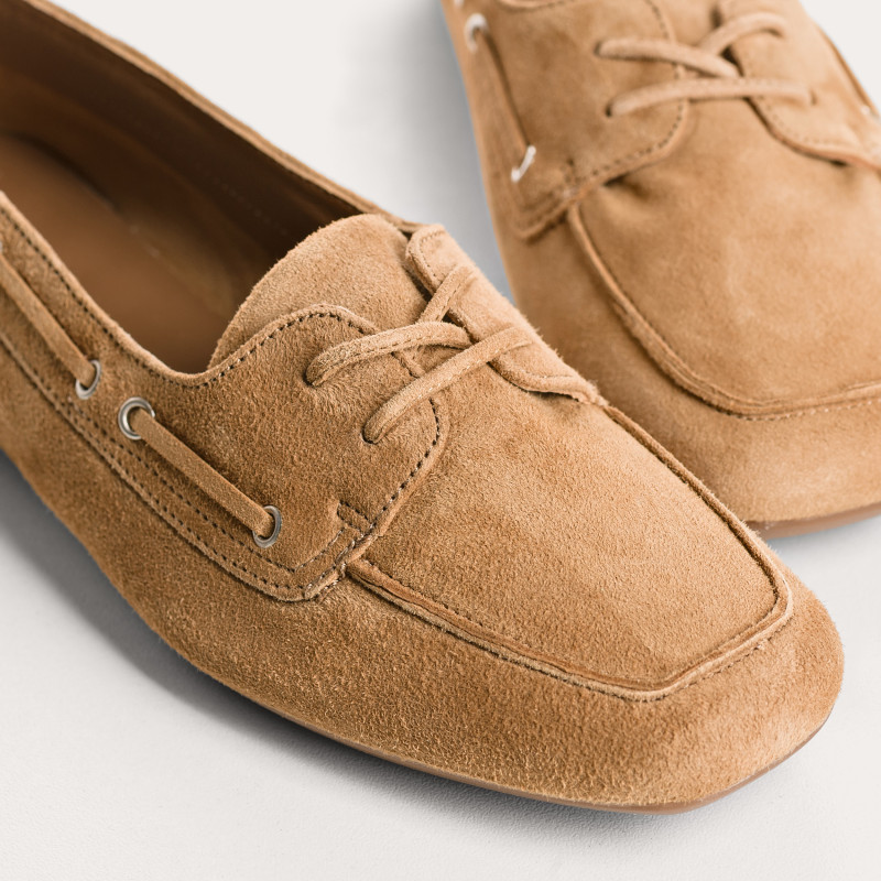 Hublo leather loafers velvet style boat