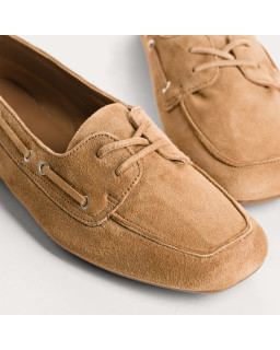 Hublo leather loafers velvet style boat