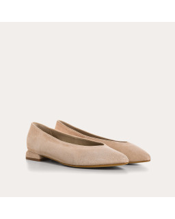 Vesta suede pointed-toe ballerinas | Sleek elegance | Reqins