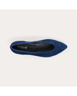 Vesta suede pointed-toe ballerinas | Sleek elegance | Reqins