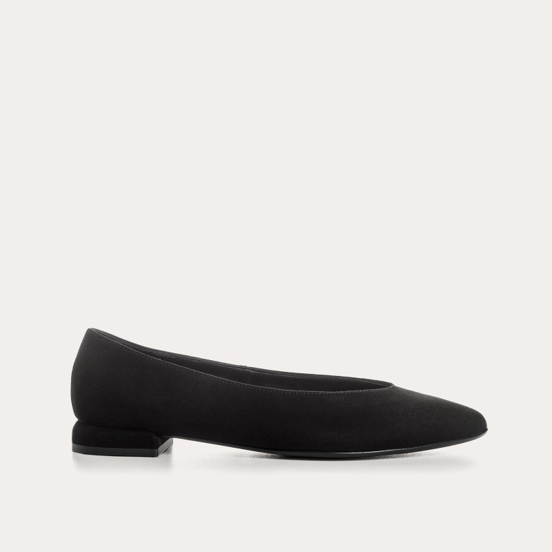 Vesta suede pointed-toe ballerinas | Sleek elegance | Reqins