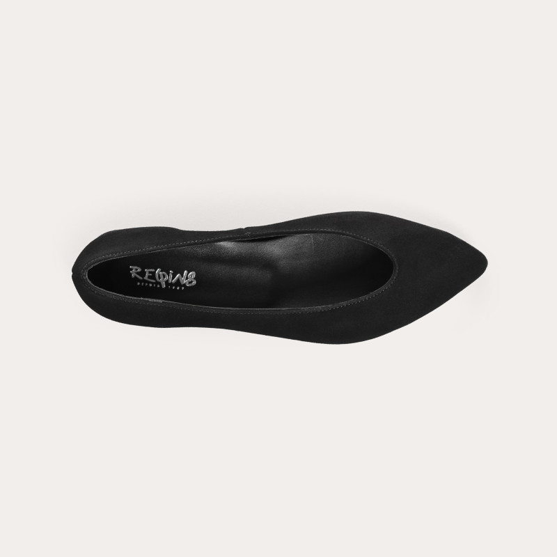 Vesta suede pointed-toe ballerinas | Sleek elegance | Reqins