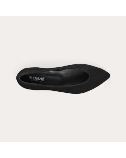 Ballerines Vesta à bout pointu en cuir velours | Reqins