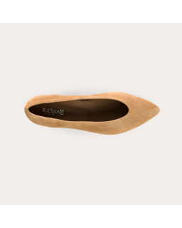 Vesta suede pointed-toe ballerinas | Sleek elegance | Reqins