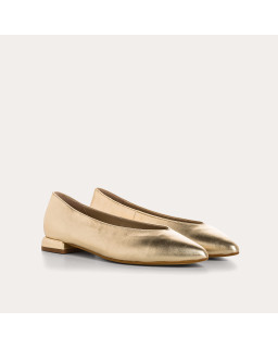 Ballerines Vesta à bout pointu en cuir et éclat | Reqins