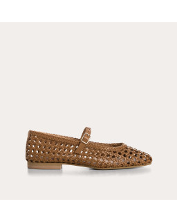 Satinka Braided Leather Mary Janes | Reqins
