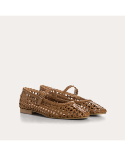 Satinka Braided Leather Mary Janes | Reqins