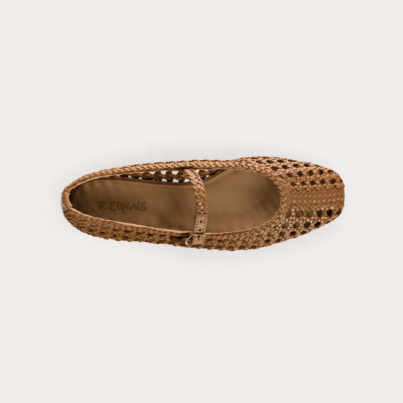 Satinka Braided Leather Mary Janes | Reqins