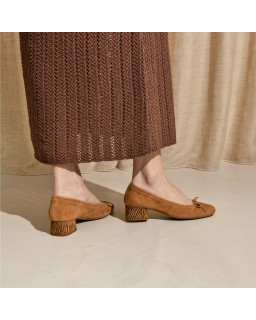 Kyriel zebra printed leather heels ballerinas