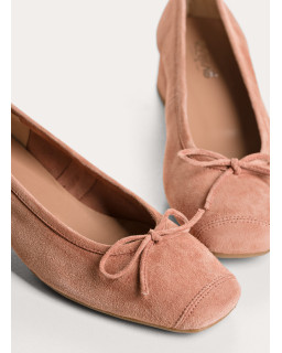 Ballerines à talon Kyriel en cuir velours | Reqins