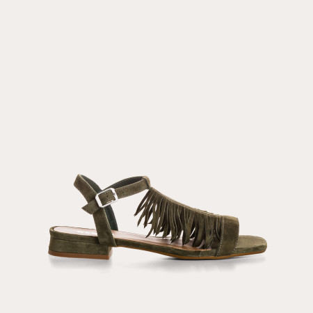 Sandales Cuba cuir velours - Bohèmes et confortables - Reqins