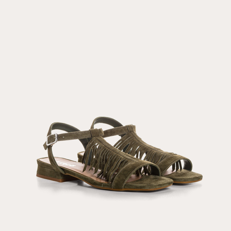 Sandales Cuba cuir velours - Bohèmes et confortables - Reqins