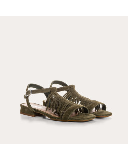 Sandales Cuba cuir velours - Bohèmes et confortables - Reqins