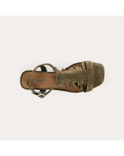Sandales Cuba cuir velours - Bohèmes et confortables - Reqins
