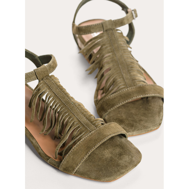 Sandales Cuba cuir velours - Bohèmes et confortables - Reqins