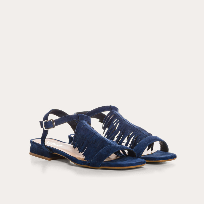 Sandales Cuba cuir velours - Bohèmes et confortables - Reqins