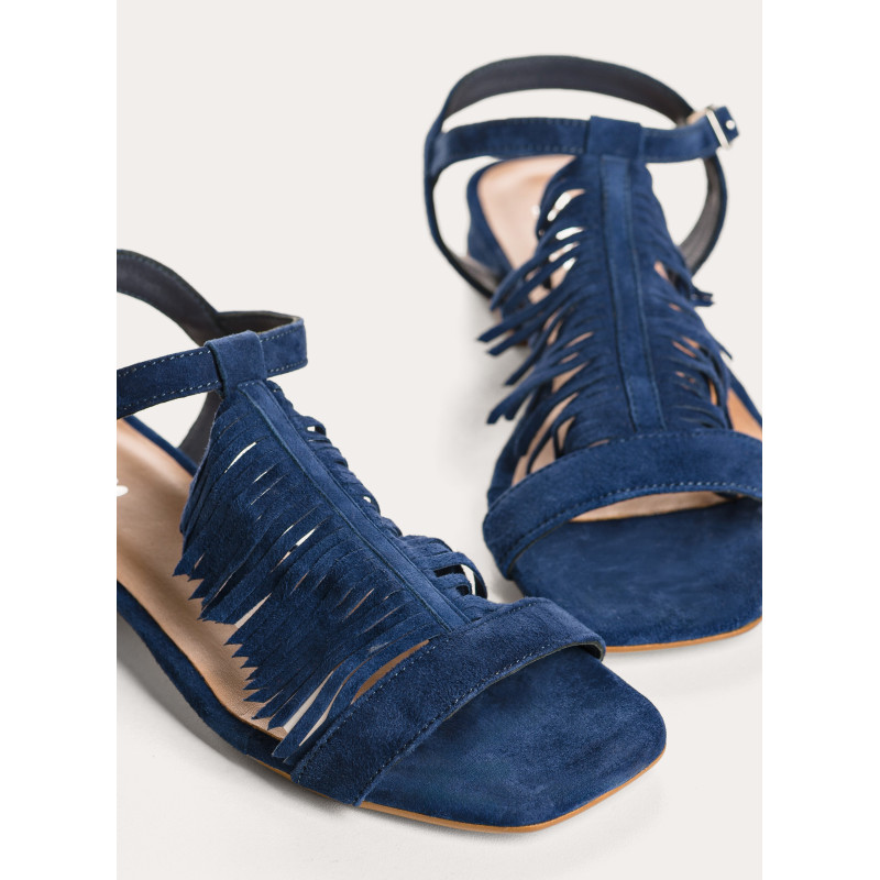 Sandales Cuba cuir velours - Bohèmes et confortables - Reqins
