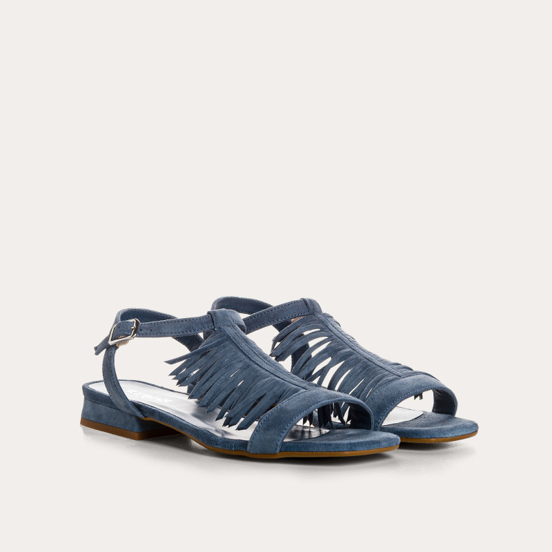Sandales Cuba cuir velours - Bohèmes et confortables - Reqins