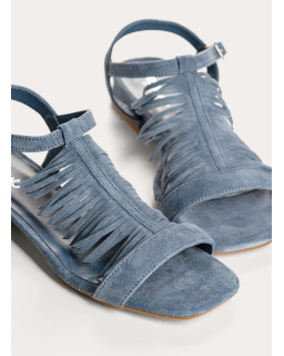 Sandales Cuba cuir velours - Bohèmes et confortables - Reqins