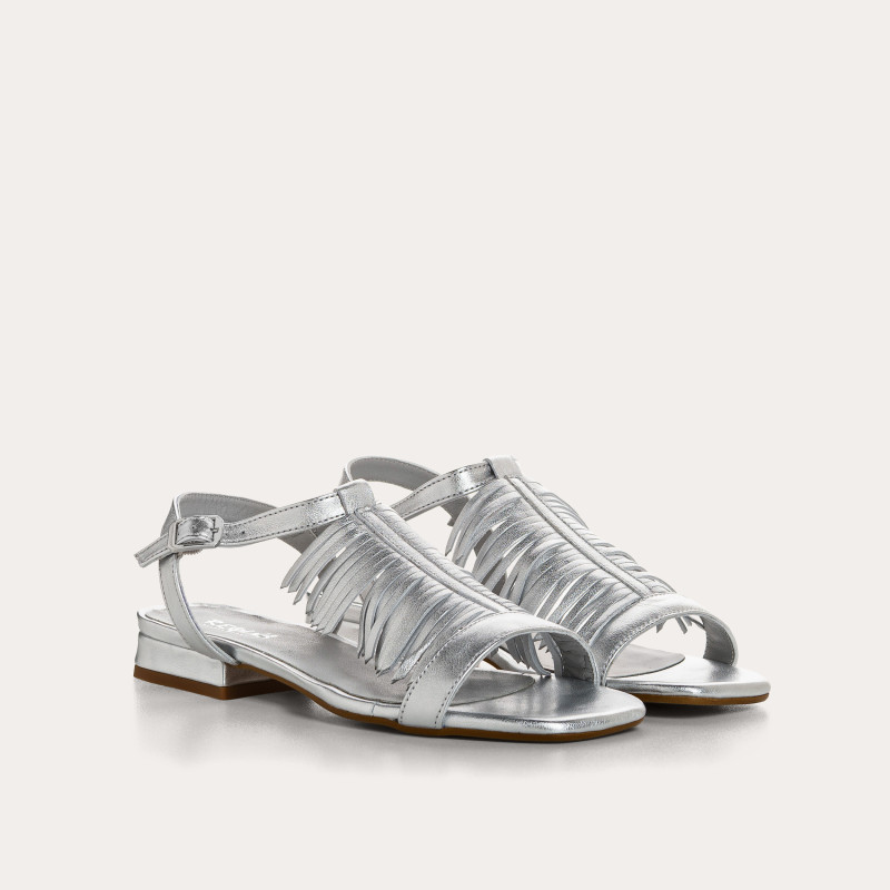 Sandales dorées à franges Cuba | Reqins