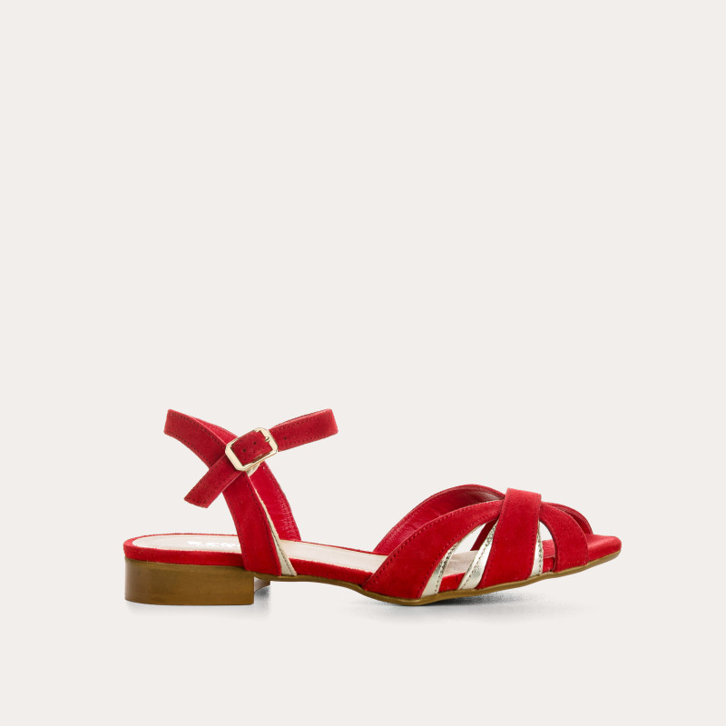 Sandales Palma en cuir velours éclat – Élégance & confort | Reqins