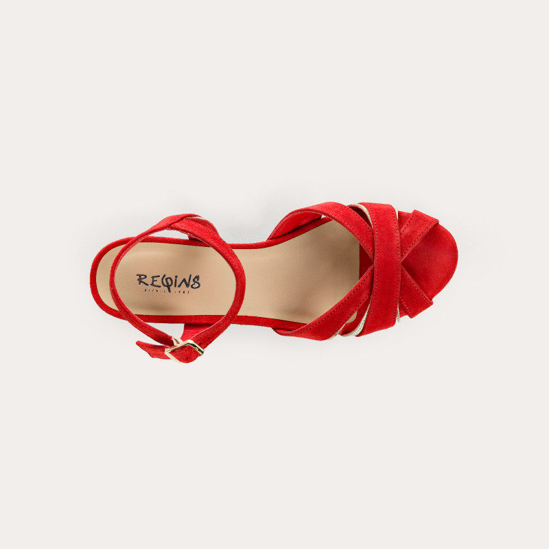 Sandales Palma en cuir velours éclat – Élégance & confort | Reqins