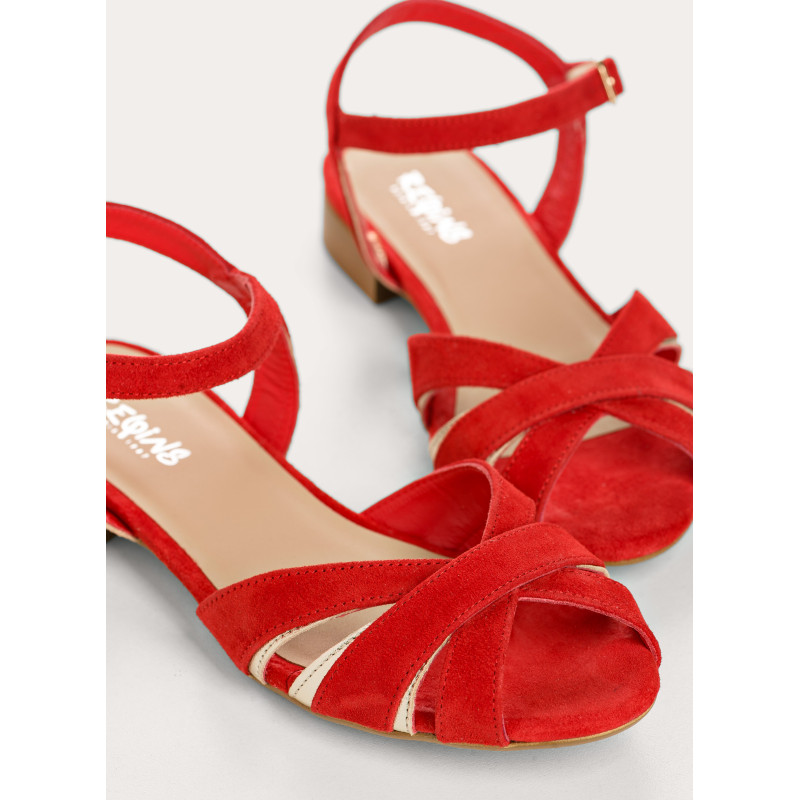 Sandales Palma en cuir velours éclat – Élégance & confort | Reqins