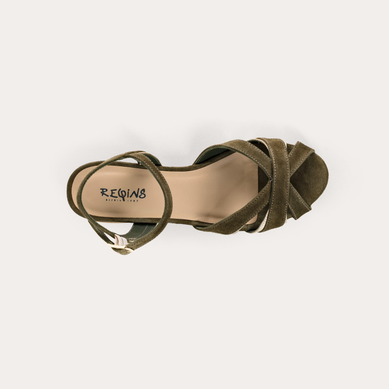 Sandales Palma en cuir velours éclat – Élégance & confort | Reqins