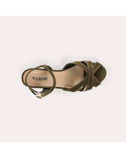 Sandales Palma en cuir velours éclat – Élégance & confort | Reqins