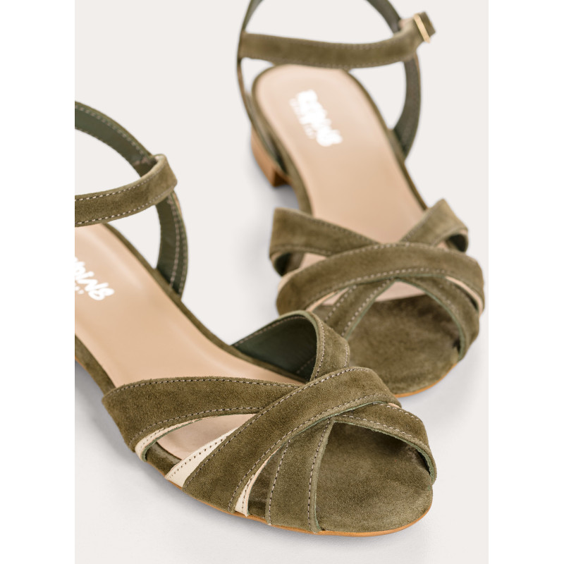 Sandals Palma leather velvet shine - elegance & comfort | Reqins