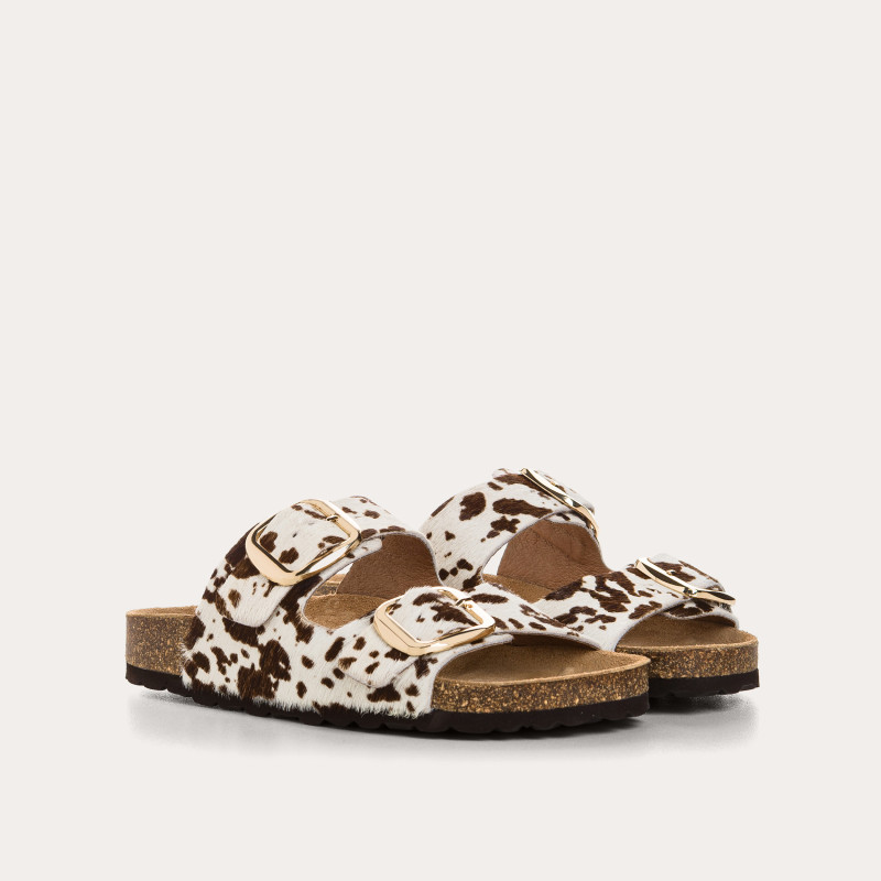 Mules Mercure vache en cuir imprimé | Reqins