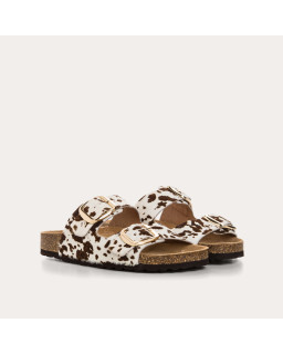 Mules Mercure vache en cuir imprimé | Reqins
