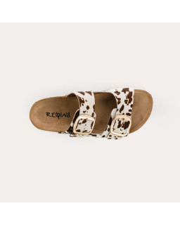 Mules Mercure vache en cuir imprimé | Reqins