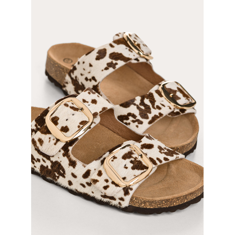 Mules Mercure vache en cuir imprimé | Reqins