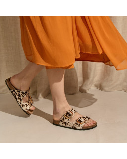 Mules Mercure vache en cuir imprimé | Reqins