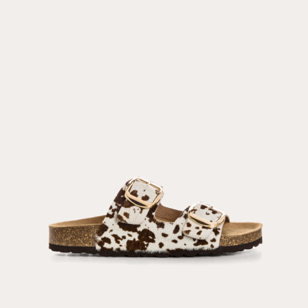 Mules Mercure vache en cuir imprimé | Reqins