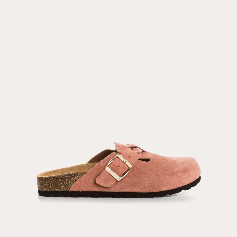 Medina buckled suede Mules